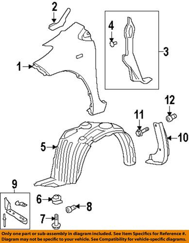 Toyota oem 5386752110 fender-fender seal