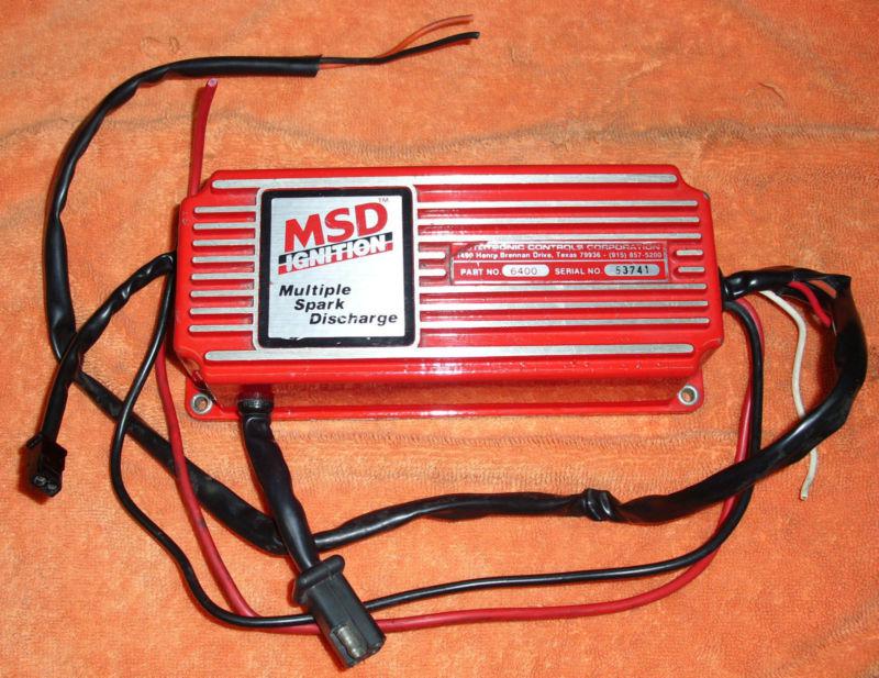 Msd #6400 6t 6400 ignition box nascar-dirt-late model-imca-ump-nhra-sbc-bbc-sbf