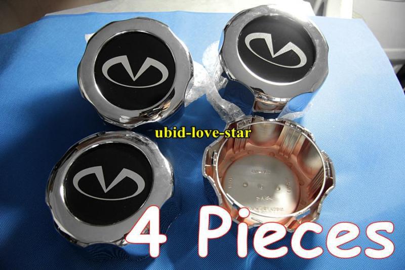 4 pieces 1997 to 2002 infiniti emblem chrome qx4 center wheel hub cap covers