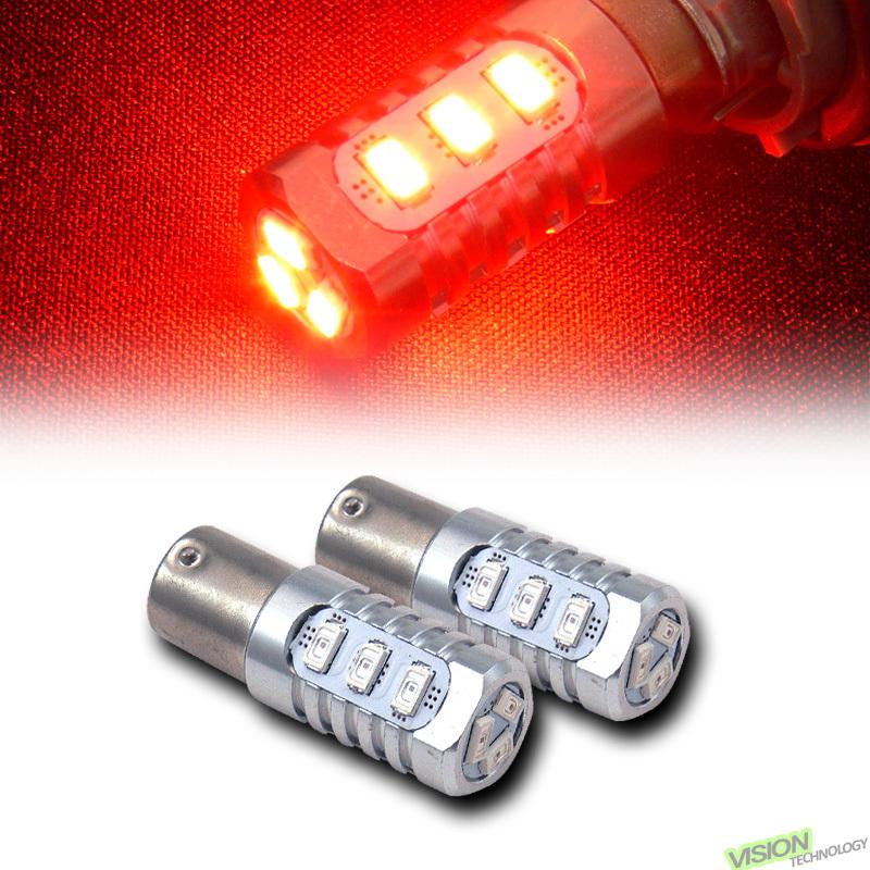 2pc red 1156 ba15s 12x 5730 smd led backup/reverse light lamp bulbs pair 21