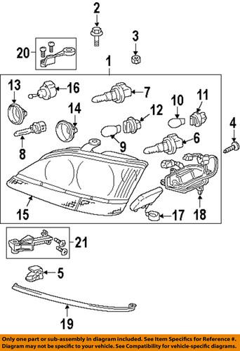 Lexus oem 8116648011 headlamp-plate