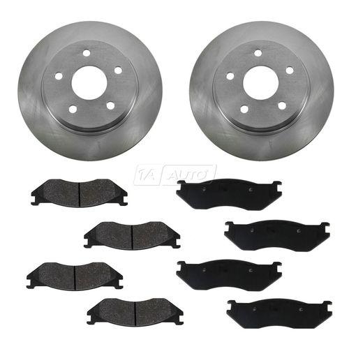 Brake pads & rotors semi metallic front set kit for 04 dodge durango