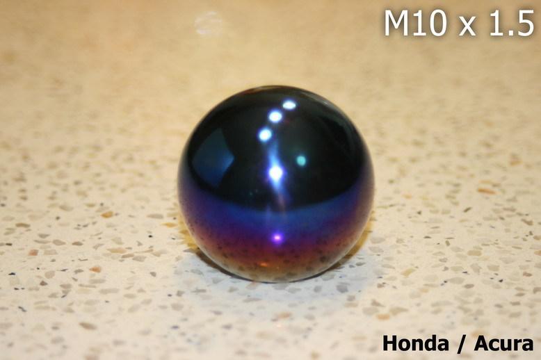 Arc titanium style shift knob (gloss) neo chrome m10 x 1.5 for honda acura