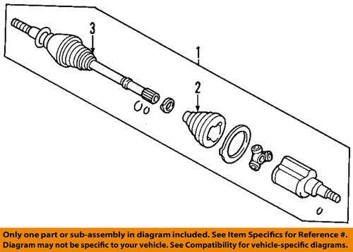 Ford oem 5l8z-3a428-db cv half-shaft/cv axle shaft