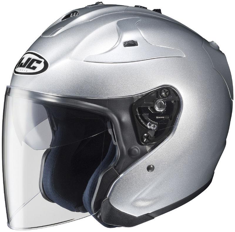 Hjc fg-jet silver medium m md med motorcycle helmet
