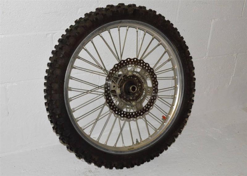 2005 suzuki rmz250 rmz 250 stock oem front wheel hub tire spokes rim strait