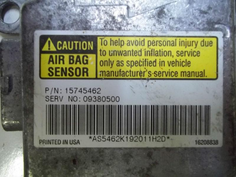 00-02 chevy silverado- gmc  pickup air bag module #09380500/15745462