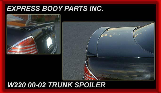 00-06 w220 s mercedes trunk spoiler rear back primed s430 s500 s55 s600 wing new