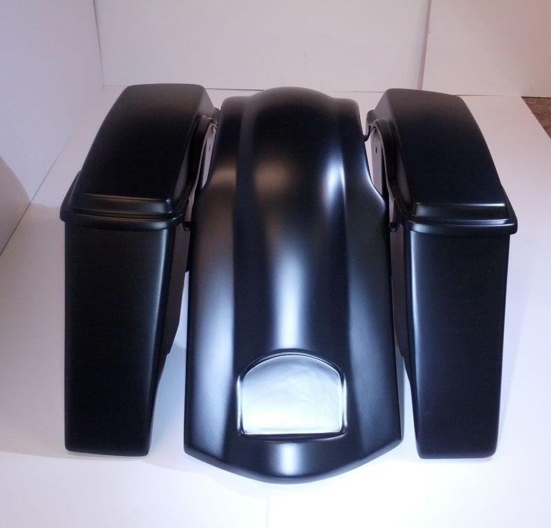 Harley davidson bagger extended stretched saddlebags, lids incl and fender  