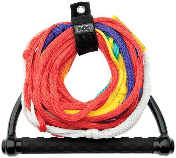 Full throttle 75' 8 section multi-colored ski rope r435mul99