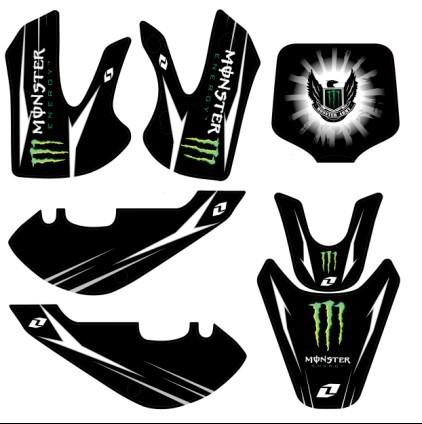 New dirt pit bike 3m graphics kawasaki klx110 decal sticker 2