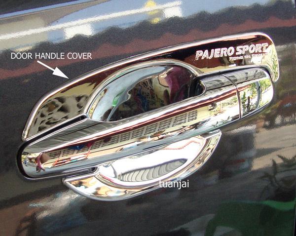 4 doors chrome handle covers pajero sport mitsubishi insert pick up car freeship