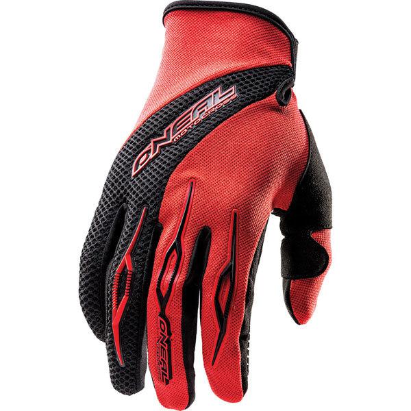 Red 9 o'neal racing element gloves 2013 model