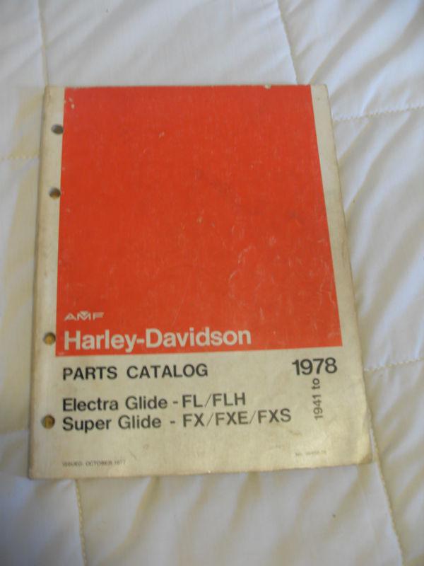 Harley-davidson parts catalog 1941 to 1978  #99456-78