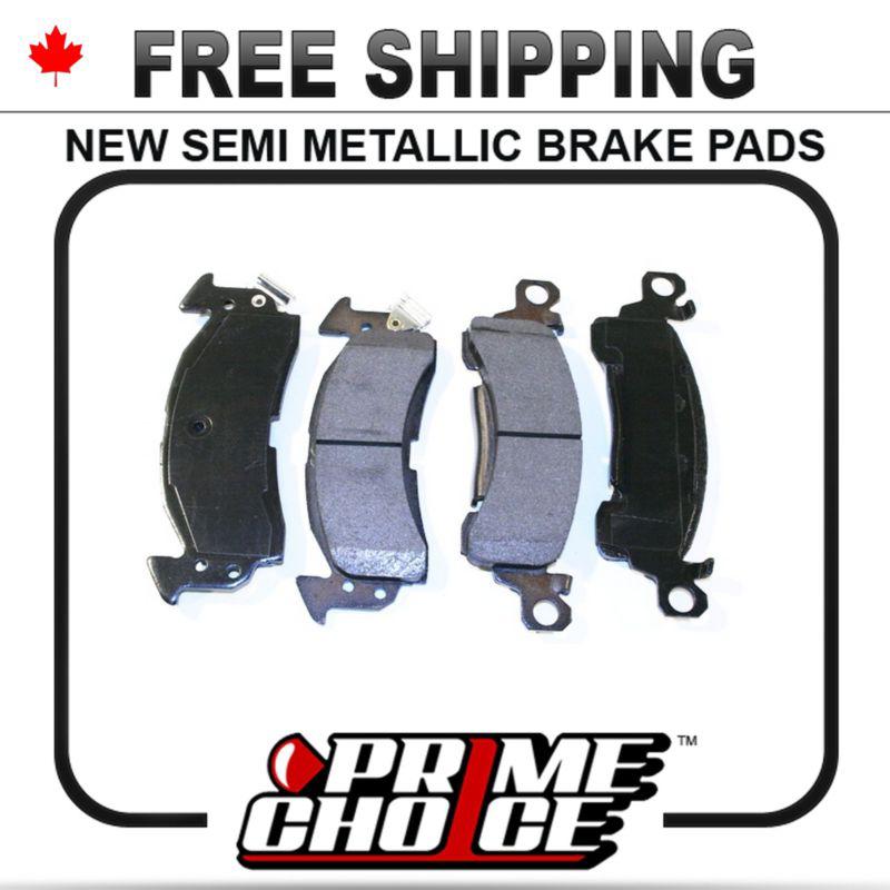 New premium complete set of front metallic disc brake pads with shims