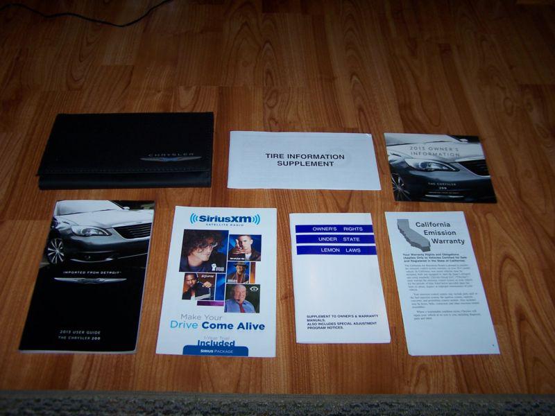 2013 chrysler 200 owners manual set with case free shipping
