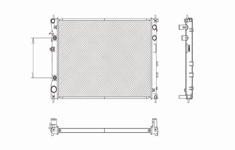 Replacement radiator 06-07 subaru tribeca auto / manual transmission 45111xa00a