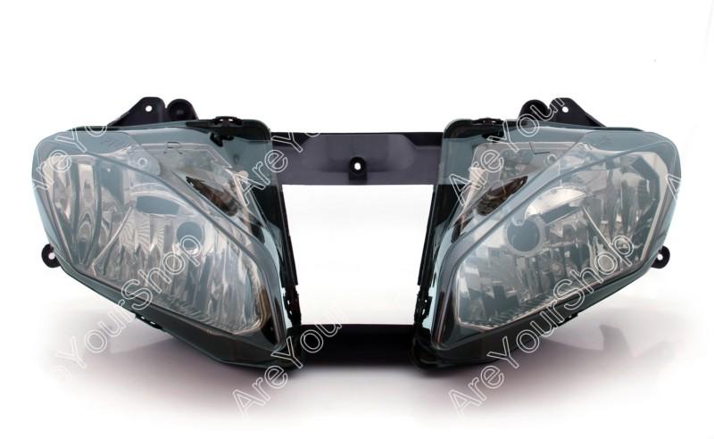 Front headlight headlamp assembly yamaha yzf 600 r6 2008-2009 smoke