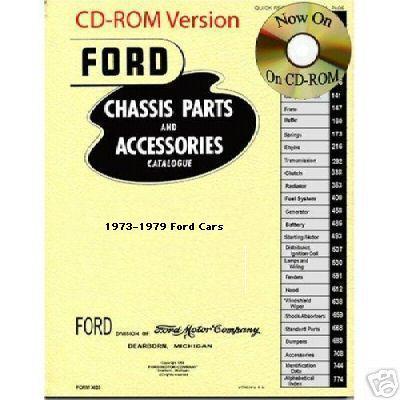 1973 - 1979 ford mercury parts list -  cd