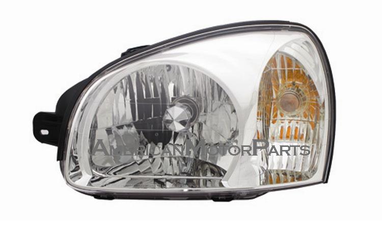 Eagleeye driver & passenger replacement headlight 03-06 fit hyundai santa fe