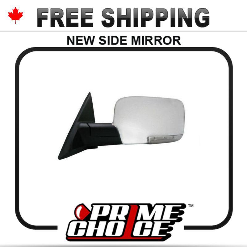 New power heated chrome driver side view mirror turn signal left door dodge ram