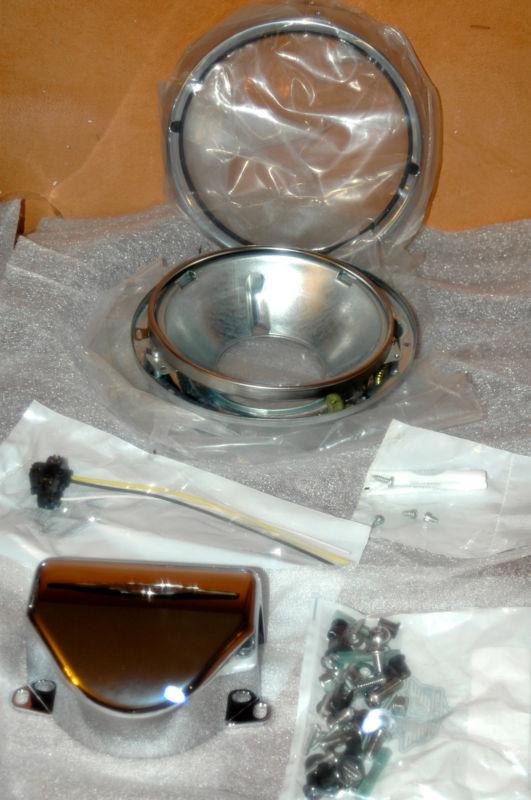 Harley Softail Fatboy FLST Chrome Headlight Light Freight Train chrome Nacelle, US $299.99, image 2