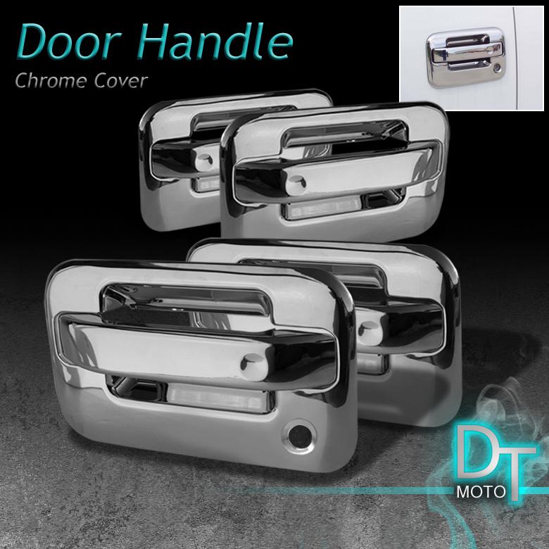 04-13 ford f150 4dr chrome door handle covers trim no passenger key/key pad hole