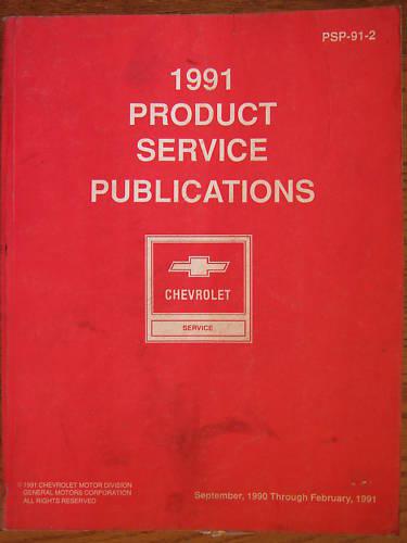 1991 chevrolet product service publications bulletins 2 original 