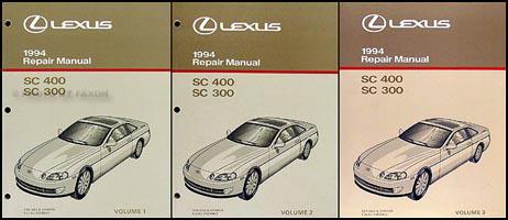 New 1994 lexus sc shop manual set sc300 sc400 repair service books 300 400 oem