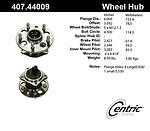 Centric parts 407.44009e rear hub assembly