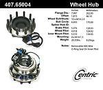 Centric parts 407.65004 front hub assembly