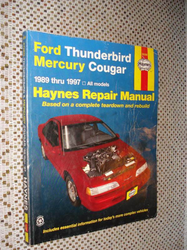 1989 thru 1997 ford thunderbird mercury cougar shop manual service book