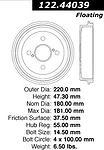 Centric parts 122.44039 rear brake drum