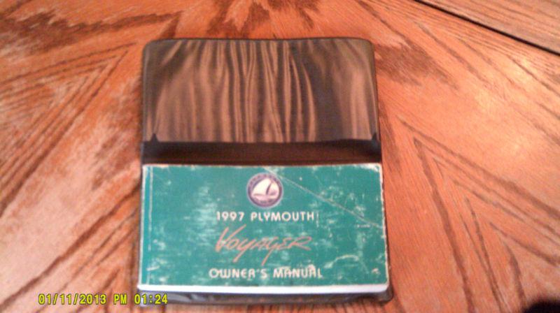 1997 plymouth voyager owner's manual owners operators book guide w/ case