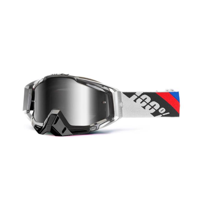 New 100% racecraft adult goggles, slant carbon, with clear lens