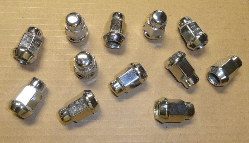 14 mm x 1.5 chrome acorn lug nuts    package of 12