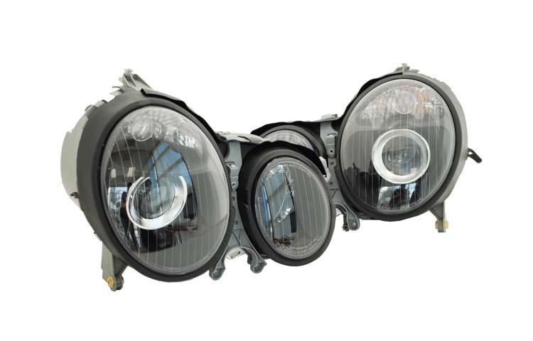 Depo pair euro style black projector headlights 96-99 mercedes benz w210 e-class