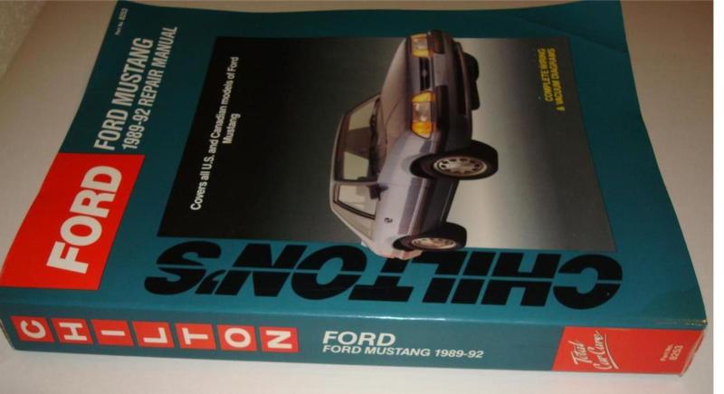 Nice! chilton ford mustang repair manual 1989 1990 1991 1992 us canadian models