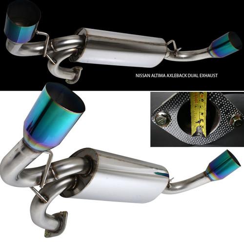 Bolt on dual muffler~2008-2012 altima 2 doors 3.5l w/4" n1 burnt tip