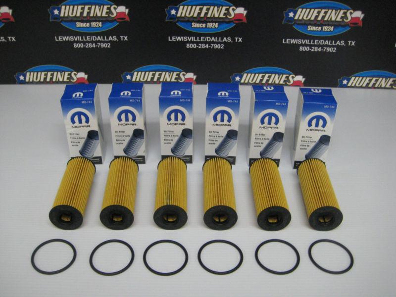 New o.e.m. mopar 2011-2013 dodge chrysler jeep 3.6l pentastar oil filter 6-pack