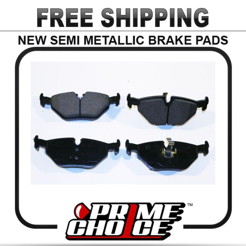 New premium complete set of rear metallic disc brake pads with shims