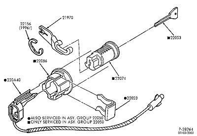 F2uz1522050a lockset complete vehicle 92 e250