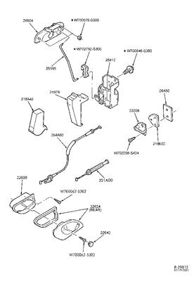 F6rz5426604aaa handle assy door outer 99 00 contour