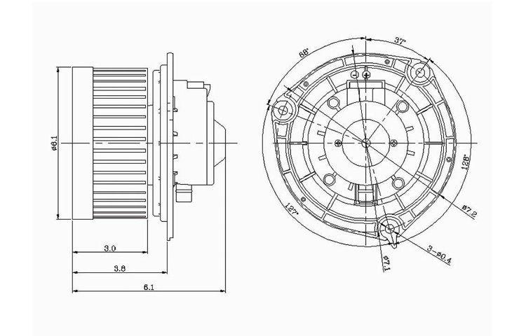 Replacement blower motor assembly buick pontiac cadillac oldsmobile 89018521