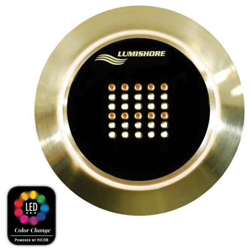 Lumishore thru-hull flush fit color change underwater light - single - 72w thx72