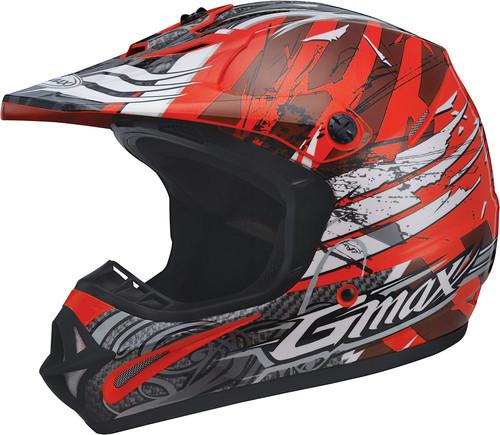 G-max gm46x-1 shredder motorcycle helmet shredder ktm orange/white medium