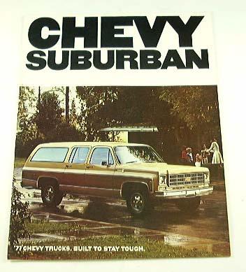 1977 77 chevy chevrolet suburban truck brochure c20 k20