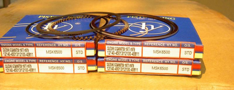 Suzuki gs750 piston rings all models 1977 - 1979 4 sets 12140-45013 12100-45811