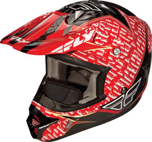 Fly racing aurora motorcycle helmet red x-large