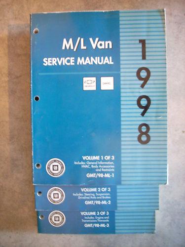 1998 chevrolet astro van gmc safari service shop repair book manual